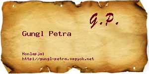 Gungl Petra névjegykártya