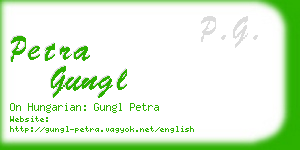 petra gungl business card